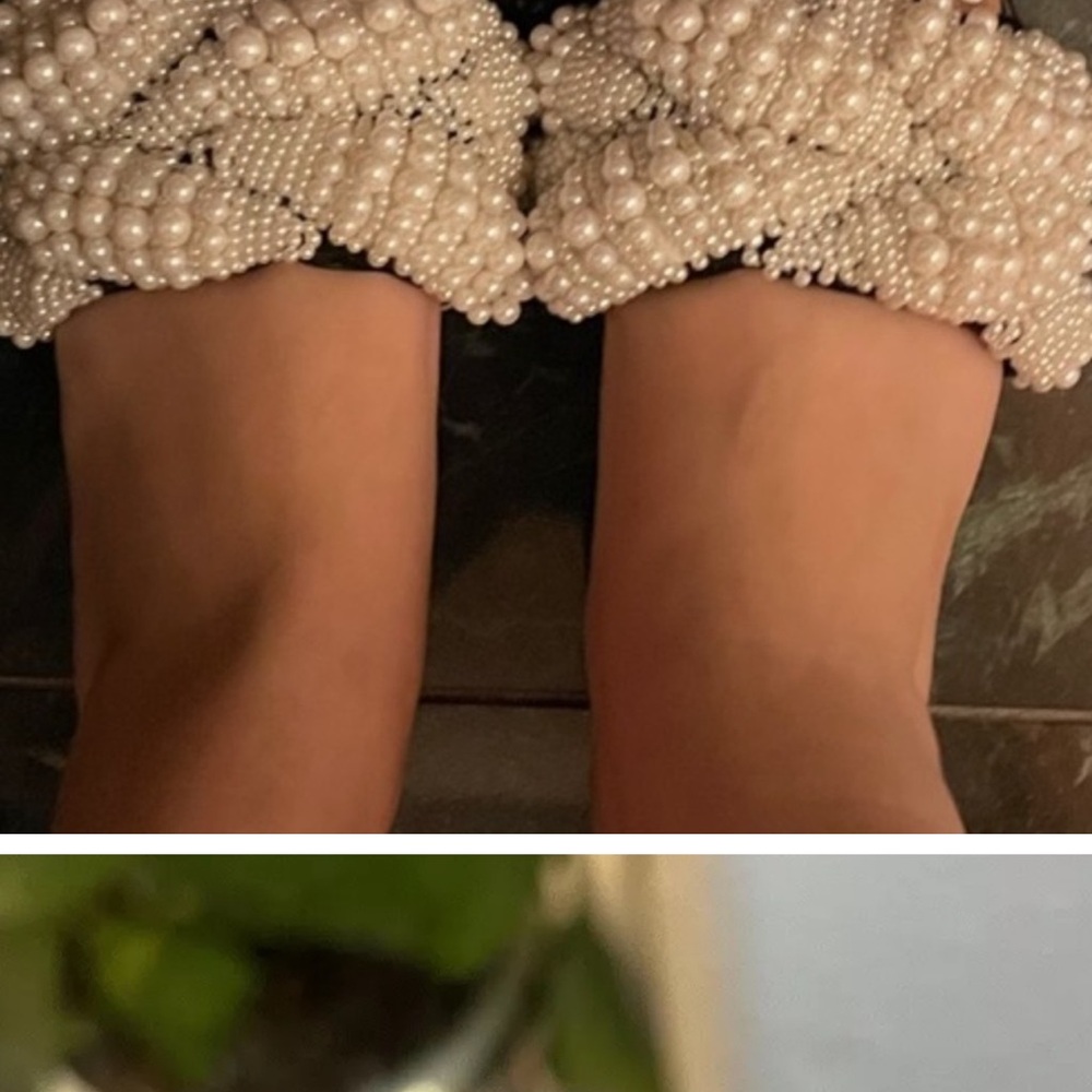 CHANEL Pearl Embellished Black Sandals - Picture 3 of 7